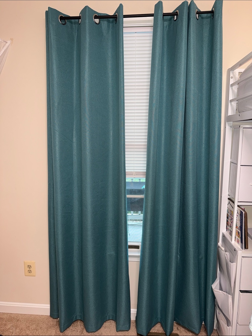 84” Teal Blackout Grommet Curtain Panels - Home Accents